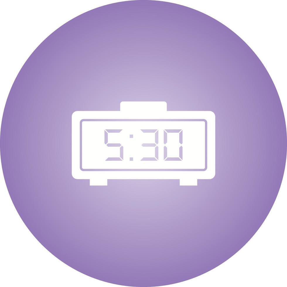 Unique Digital Clock Glyph Vector Icon