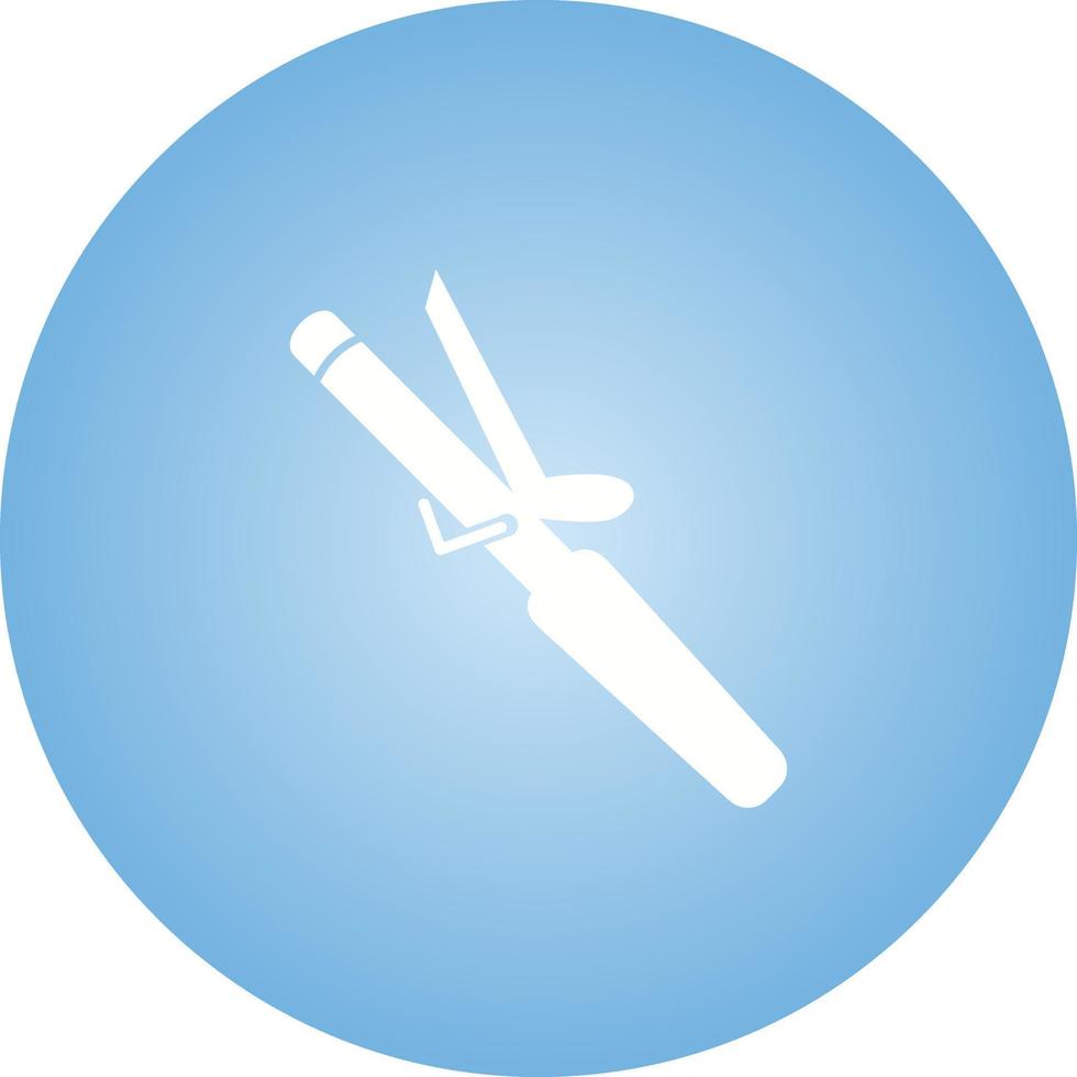 Unique Hair Roller Glyph Vector Icon