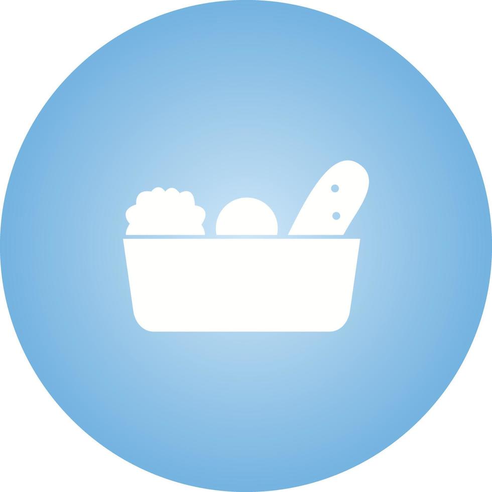 Unique Vegetable Basket Vector Glyph Icon