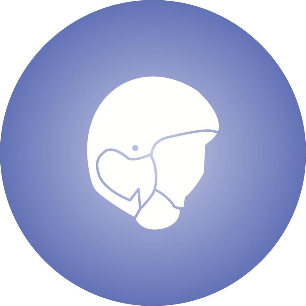 Unique Helmet Vector Glyph Icon