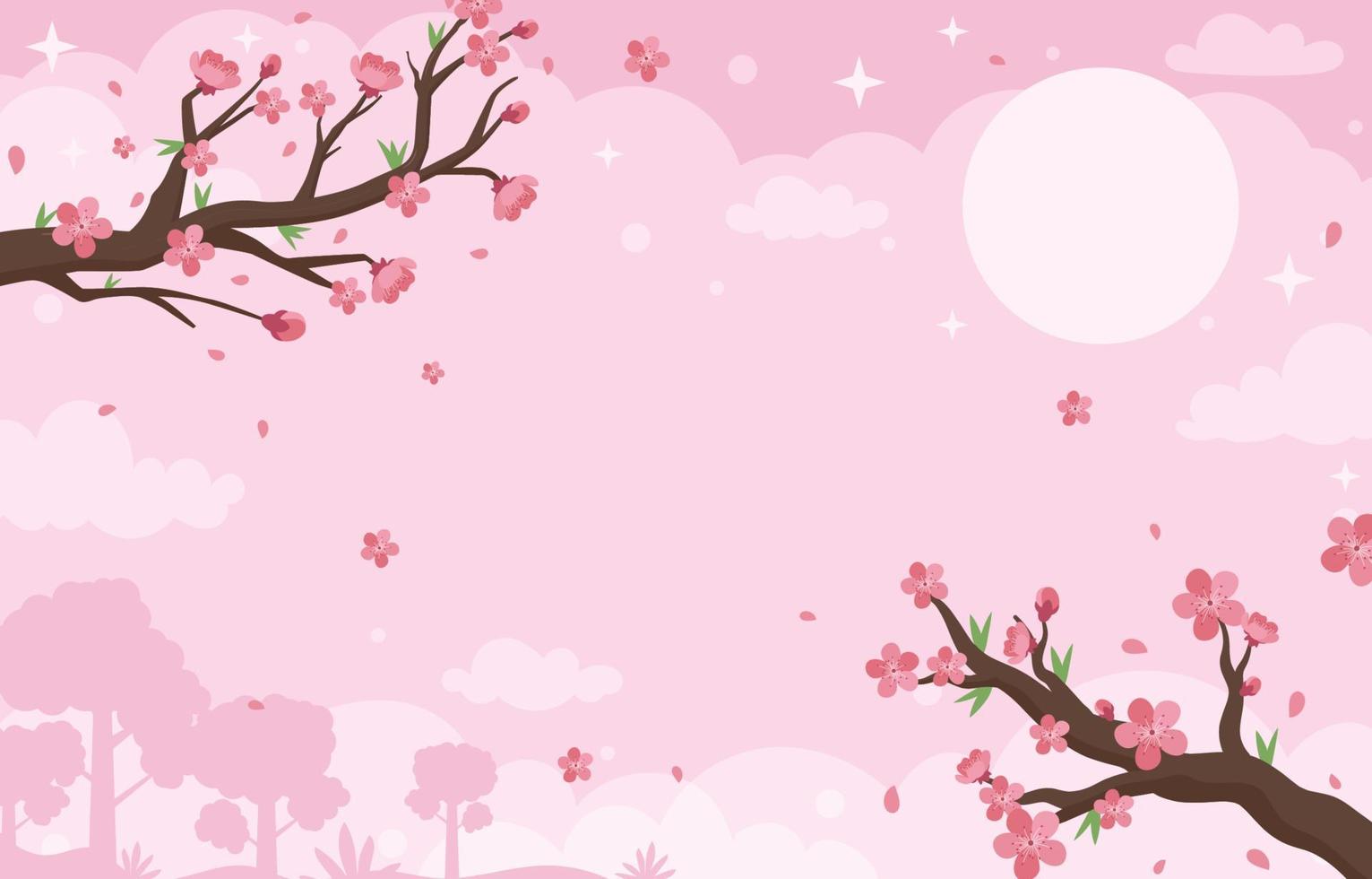 Peach Blossom Background vector