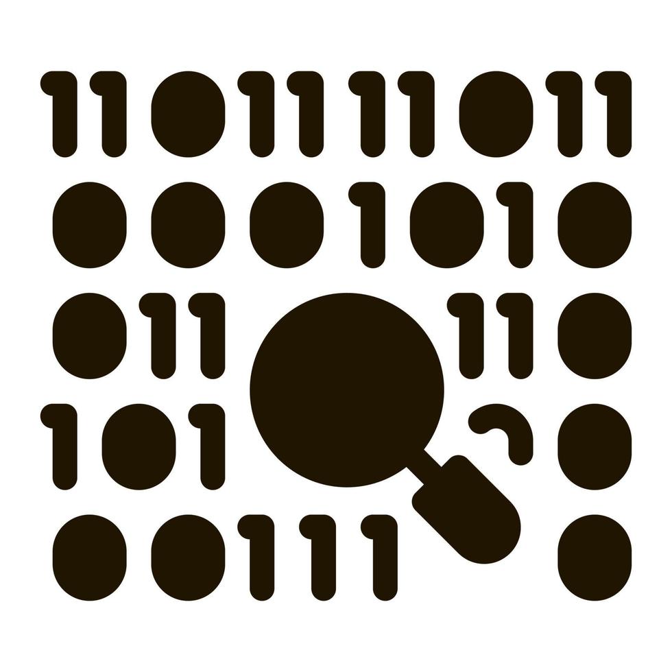 research binary code icon Vector Glyph Illustration