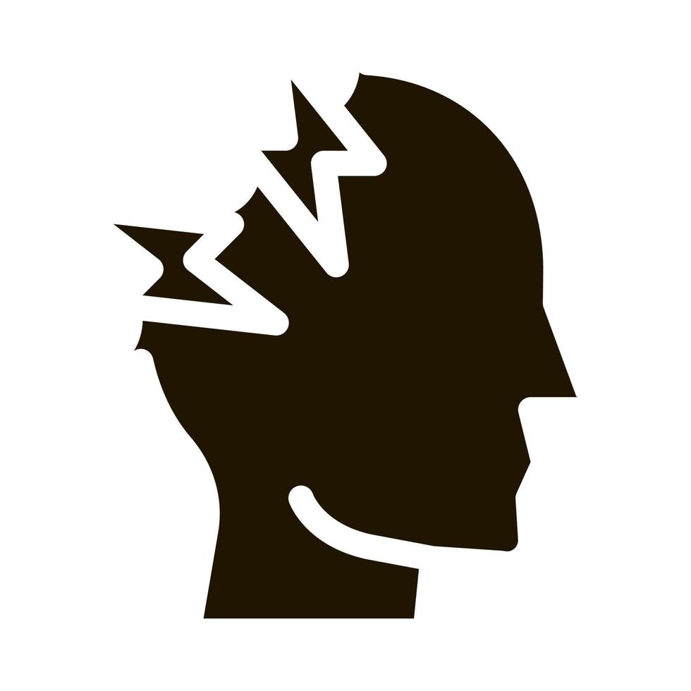 Headache Icon Vector Glyph Illustration