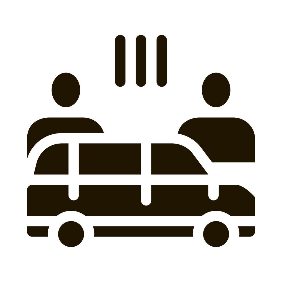 Quarrel between Car Drivers Icon Vector Glyph Illustration