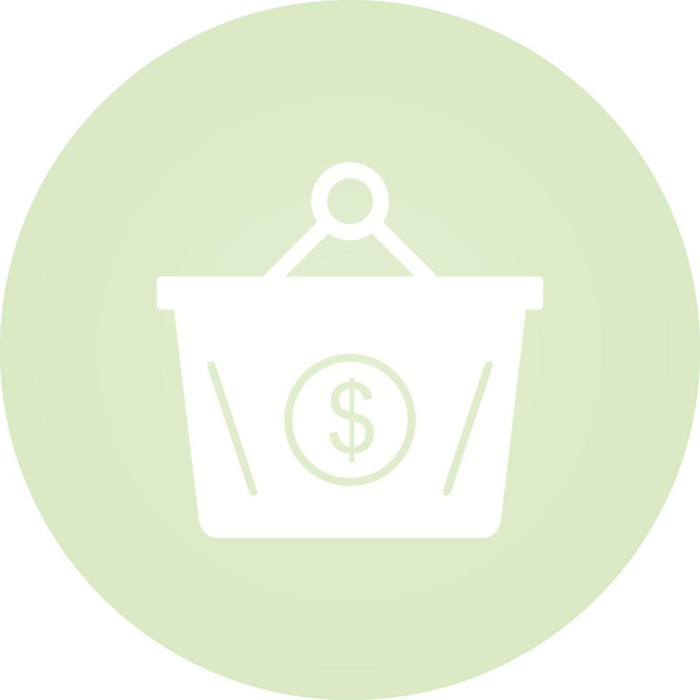 Dollar Basket Vector Icon