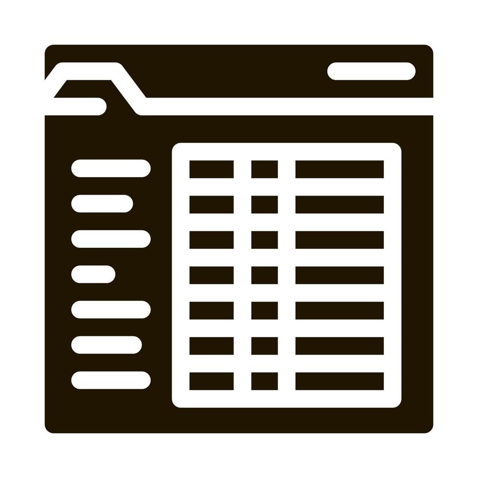 Student Statistics Folder Icon Vector Glyph Illustration