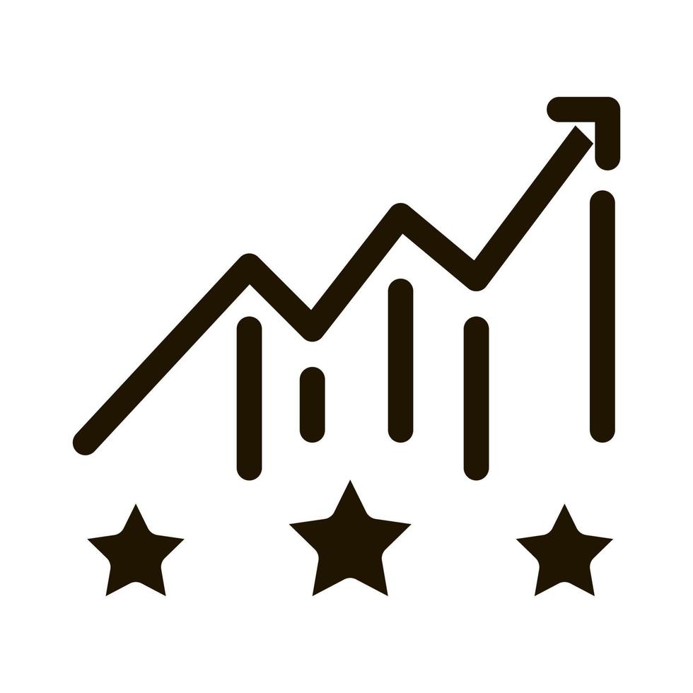 Bonus Star Statistics Icon Vector Glyph Illustration