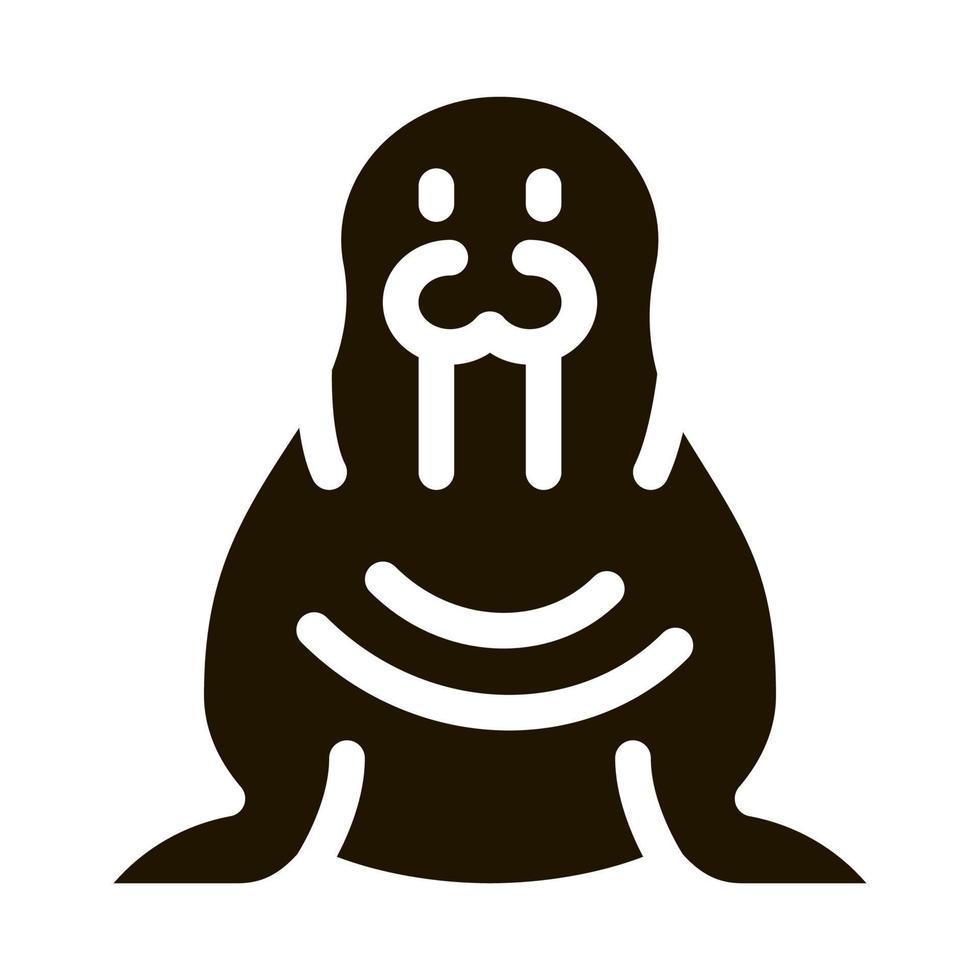 walrus animal icon vector symbol illustration