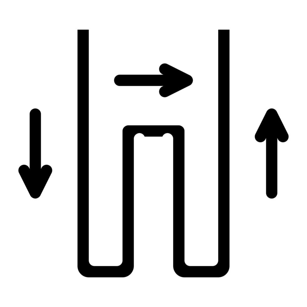 geothermal tube heating equipment icon Vector Glyph Illustration