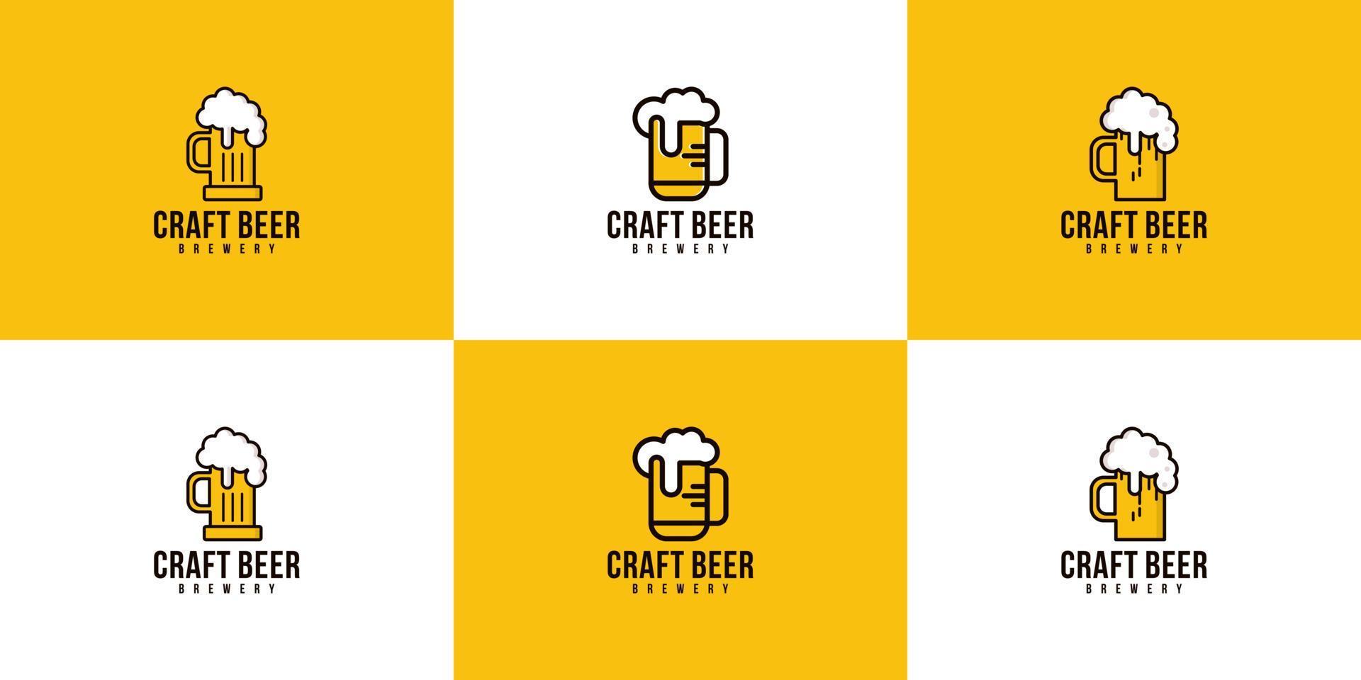a collection of craft beer logos, and beer breweries for beverage companies vector