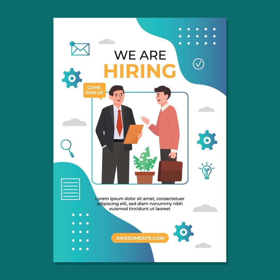 Hiring Poster Template vector
