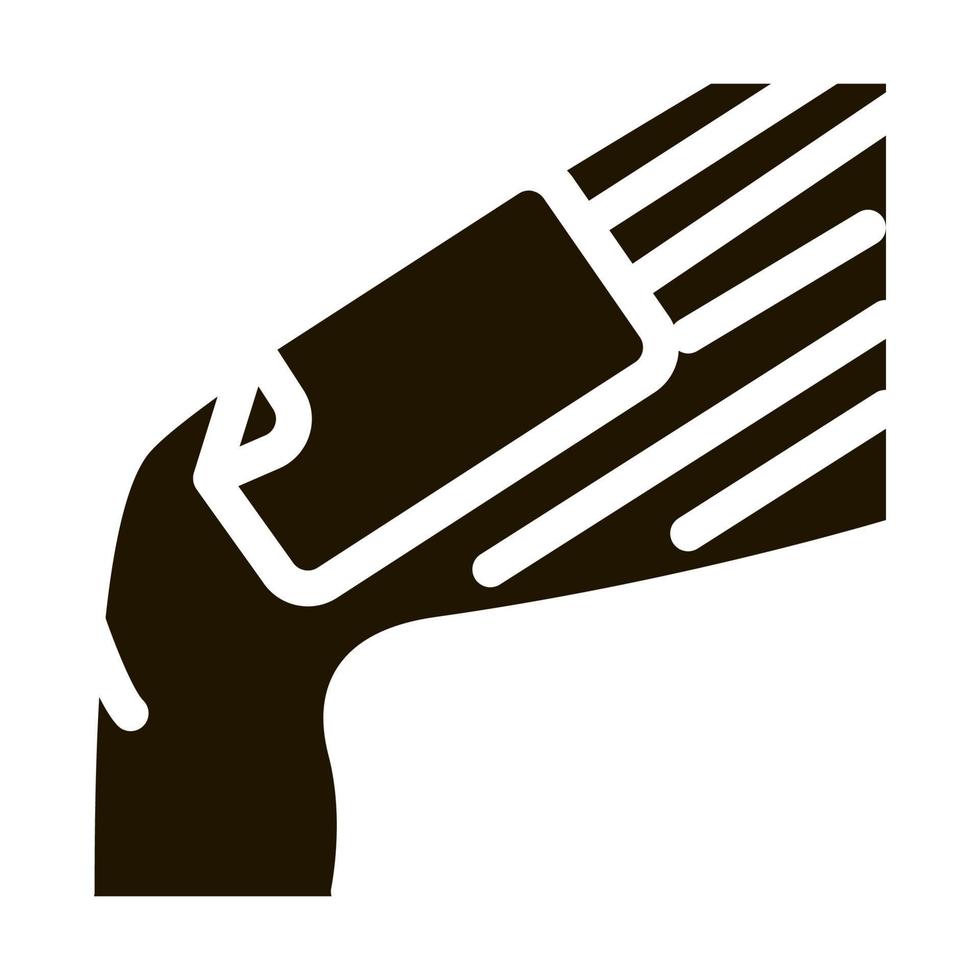 wax stripe leg depilation icon Vector Glyph Illustration