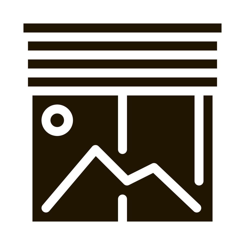 ilustración de glifo de vector de icono de ventana de oficina