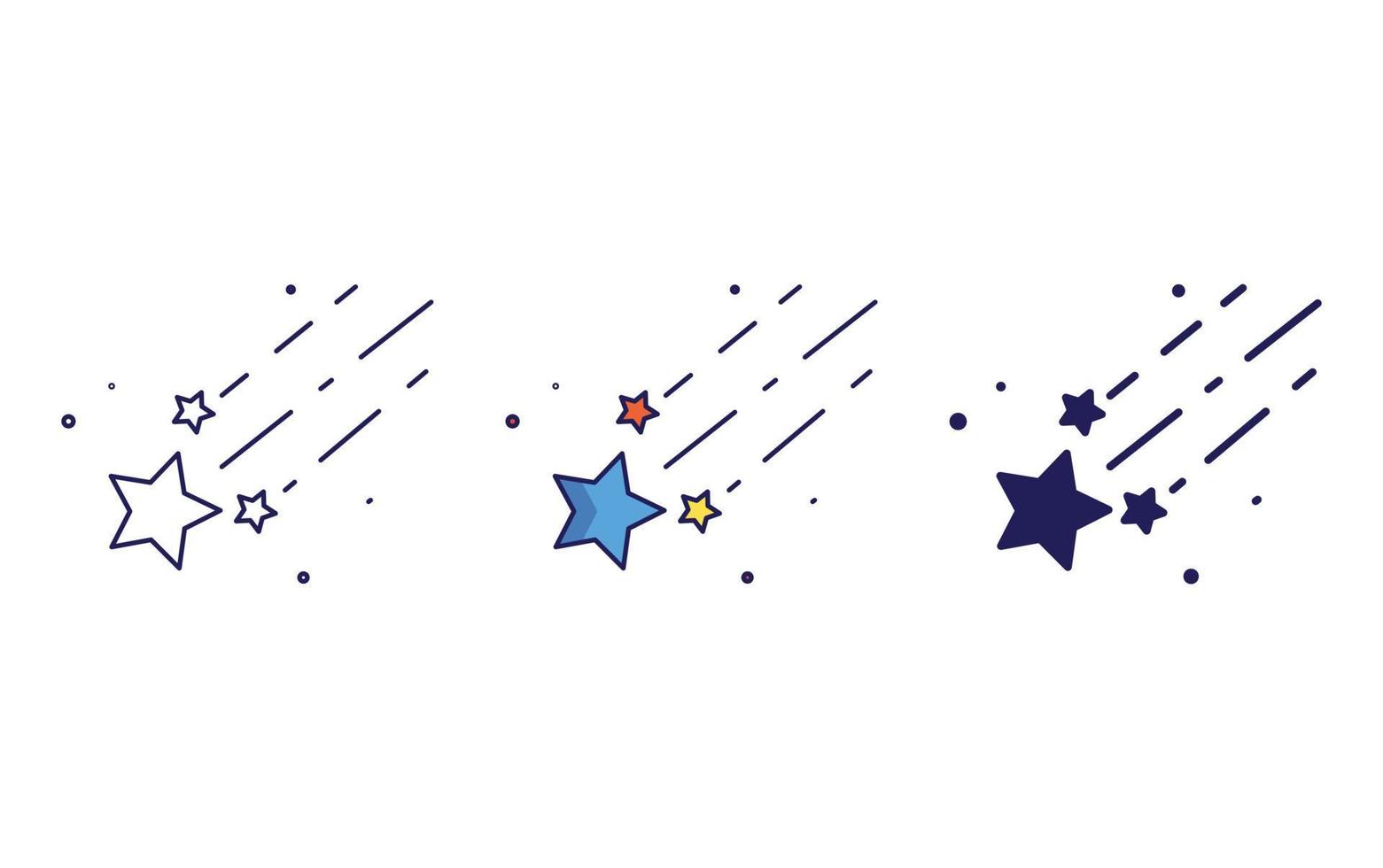 Shooting star icon vector