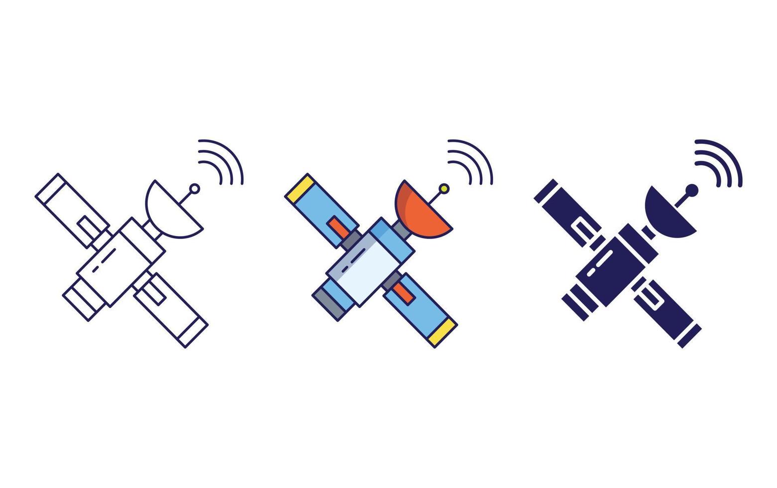 Satellite signal icon vector