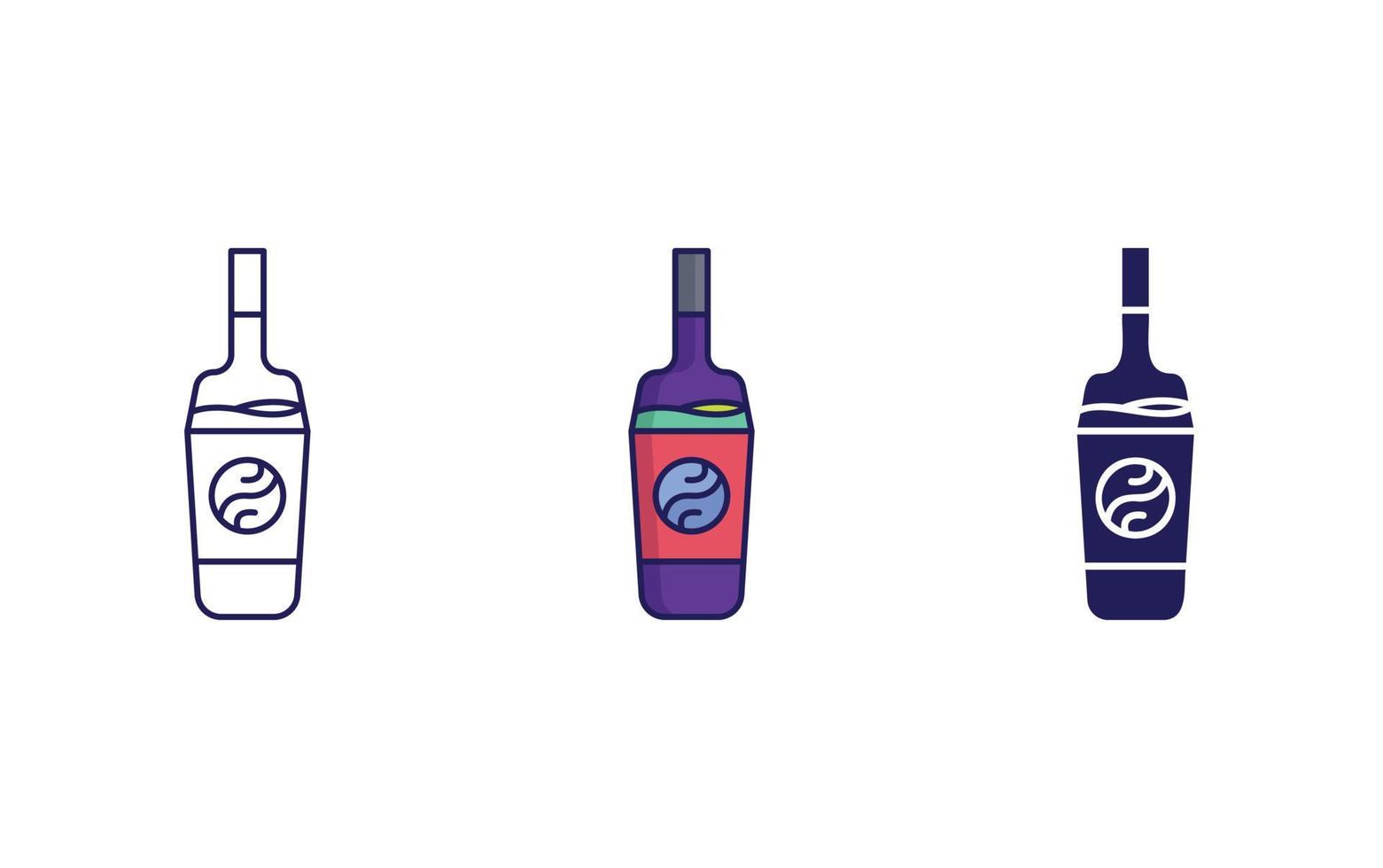 Alcohol bottle icon vector