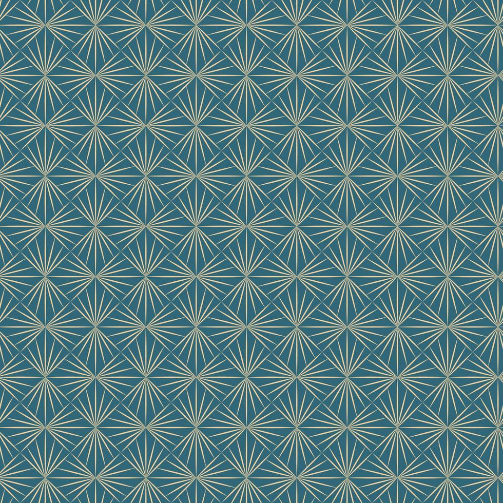 Golden geometric vector seamless patterns. Golden lines, triangles and rhombuses on an emerald green background. Modern illustrations for wallpapers, flyers, covers, banners, minimalistic decorations