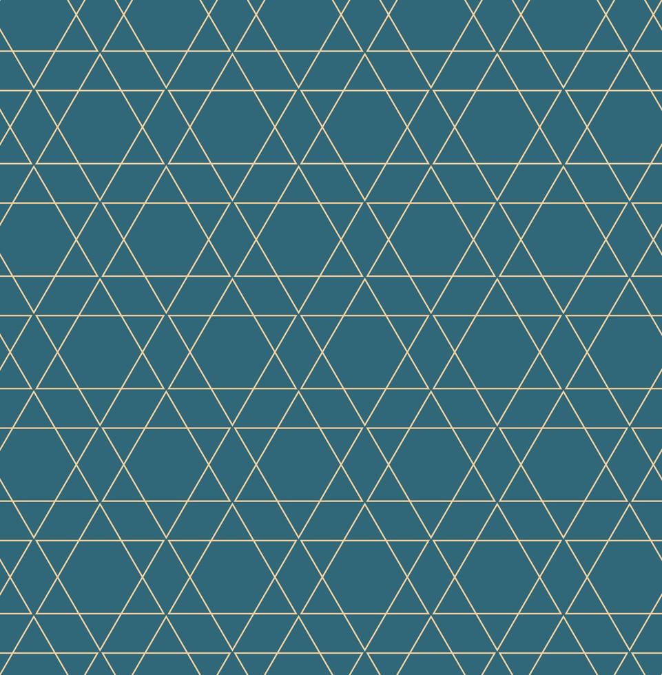 Golden geometric vector seamless patterns. Golden lines, triangles and rhombuses on an emerald green background. Modern illustrations for wallpapers, flyers, covers, banners, minimalistic decorations