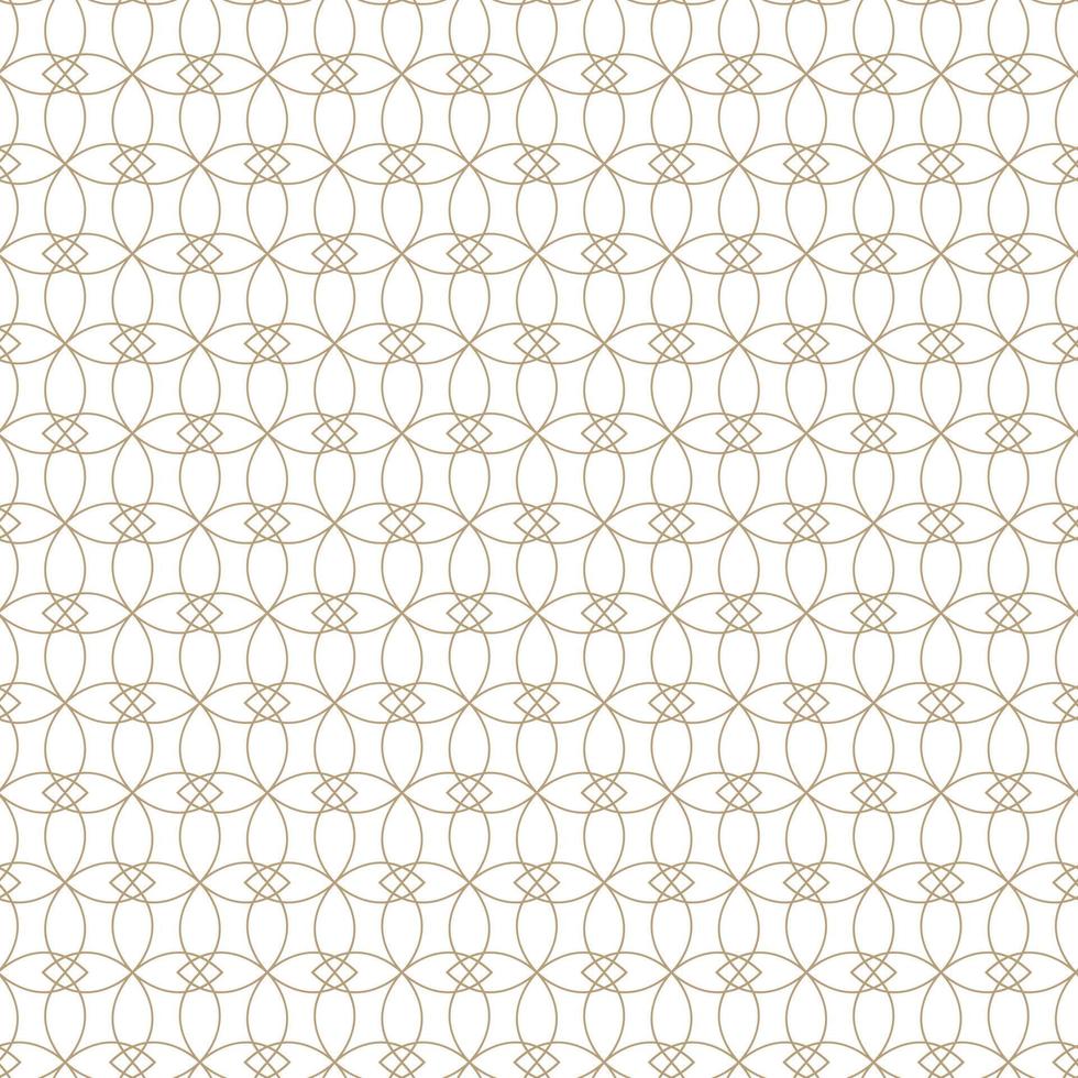 Modern vector seamless illustration. Linear gold pattern on a white background. Ornamental pattern for leaflets, printing, wallpaper, backgrounds