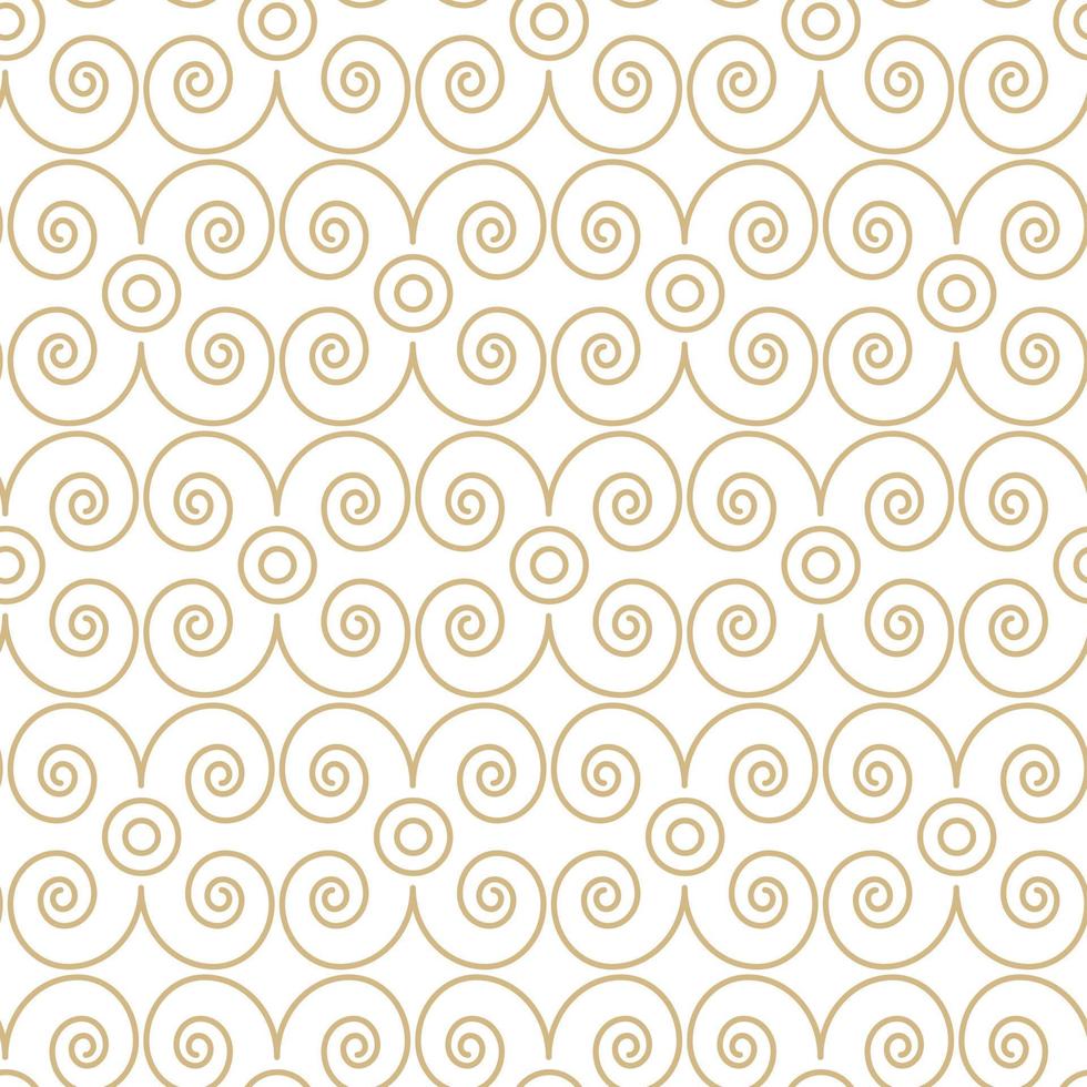 ilustración perfecta de vector moderno. patrón de oro lineal sobre un fondo blanco. patrón ornamental para folletos, impresión, papel tapiz, fondos