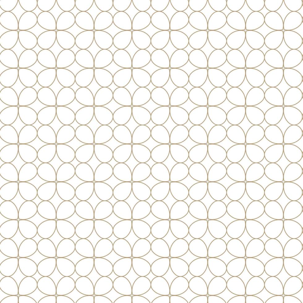 Modern vector seamless illustration. Linear gold pattern on a white background. Ornamental pattern for leaflets, printing, wallpaper, backgrounds