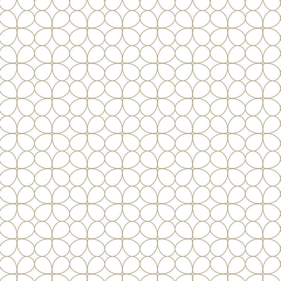 Modern vector seamless illustration. Linear gold pattern on a white background. Ornamental pattern for leaflets, printing, wallpaper, backgrounds