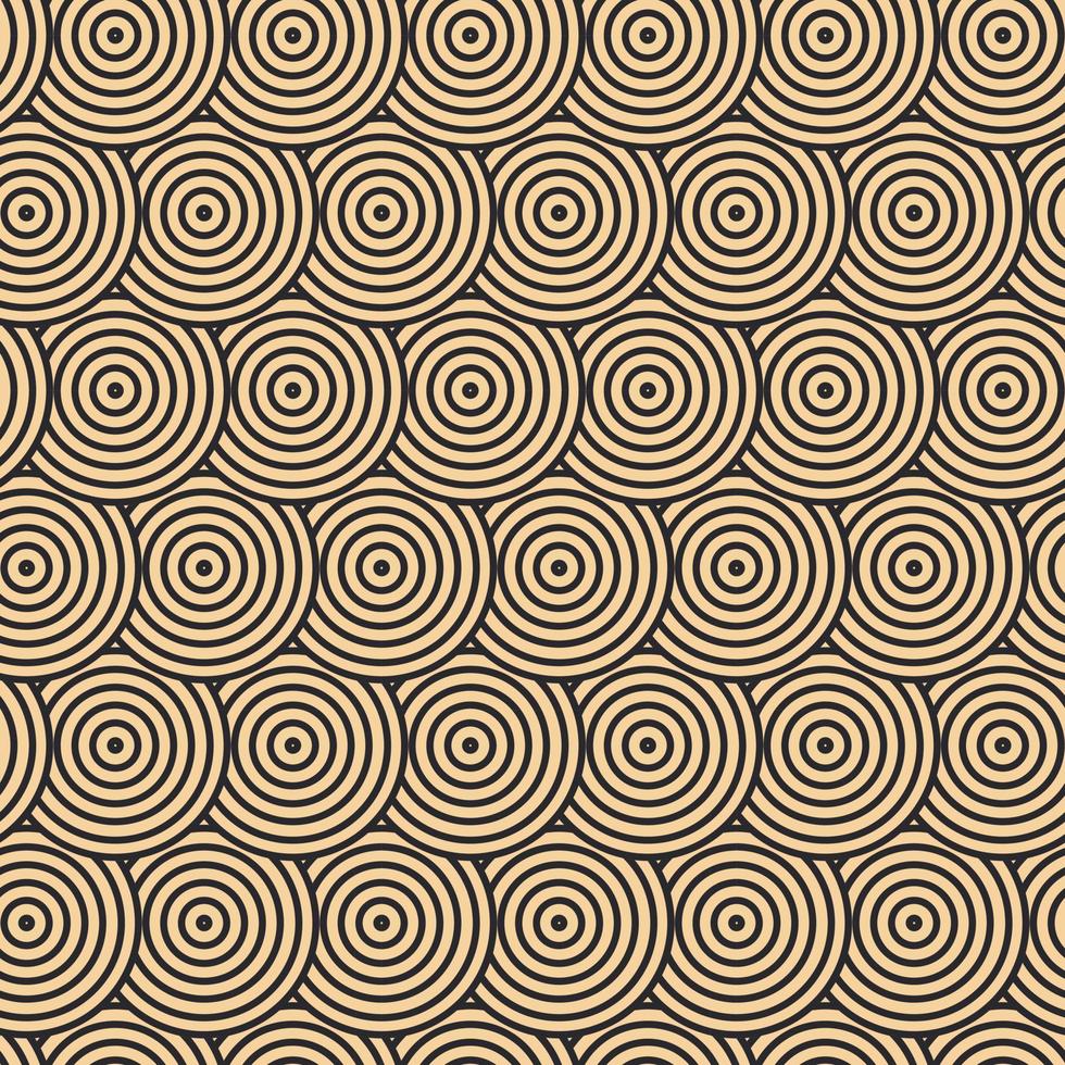 Modern vector pattern in Japanese style. Geometric black patterns on a gold background, circles in the sand. Modern illustrations for wallpapers, flyers, covers, banners, minimalistic ornaments