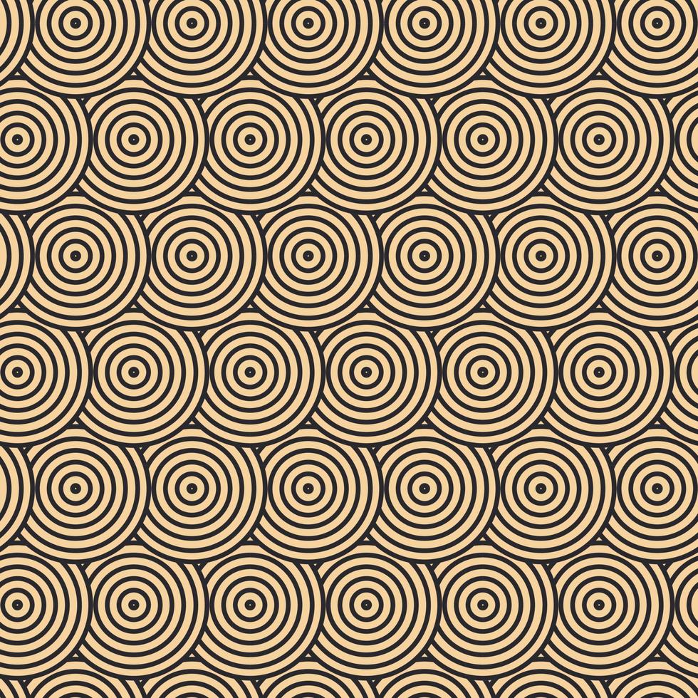 Modern vector pattern in Japanese style. Geometric black patterns on a gold background, circles in the sand. Modern illustrations for wallpapers, flyers, covers, banners, minimalistic ornaments