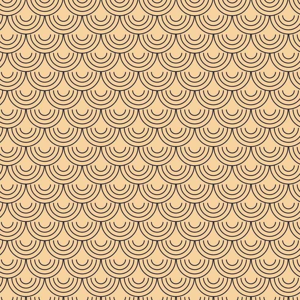 Modern vector pattern in Japanese style. Geometric black patterns on a gold background. Modern illustrations for wallpapers, flyers, covers, banners, minimalistic ornaments