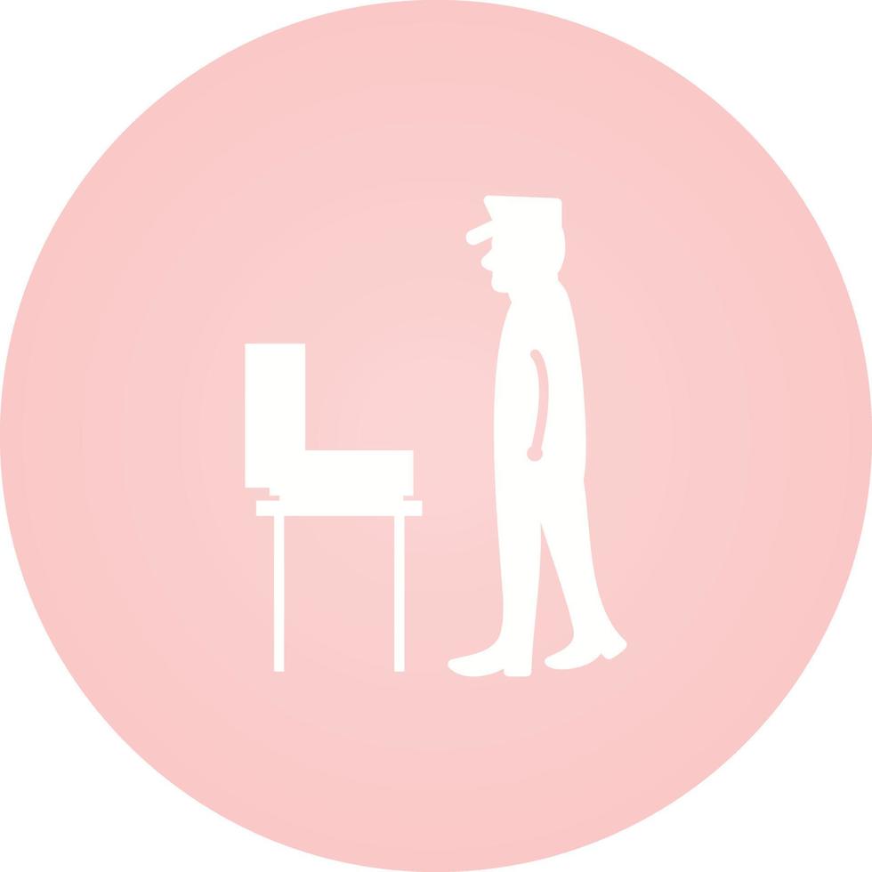 Guard Checking Briefcase Vector Icon