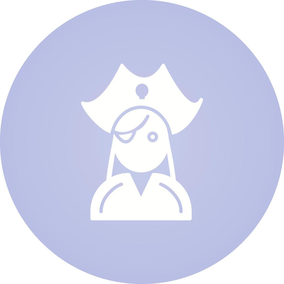 Female Pirate Vector Icon