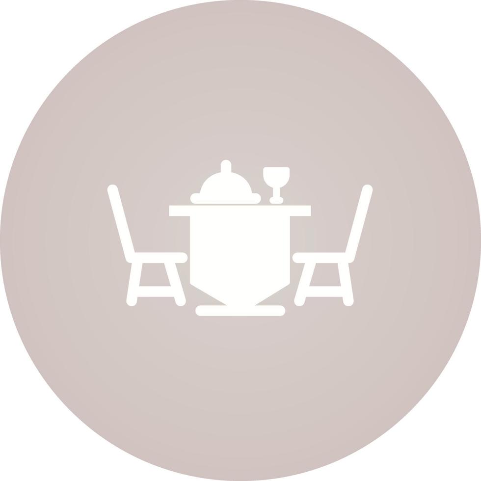 icono de vector de mesa de cena