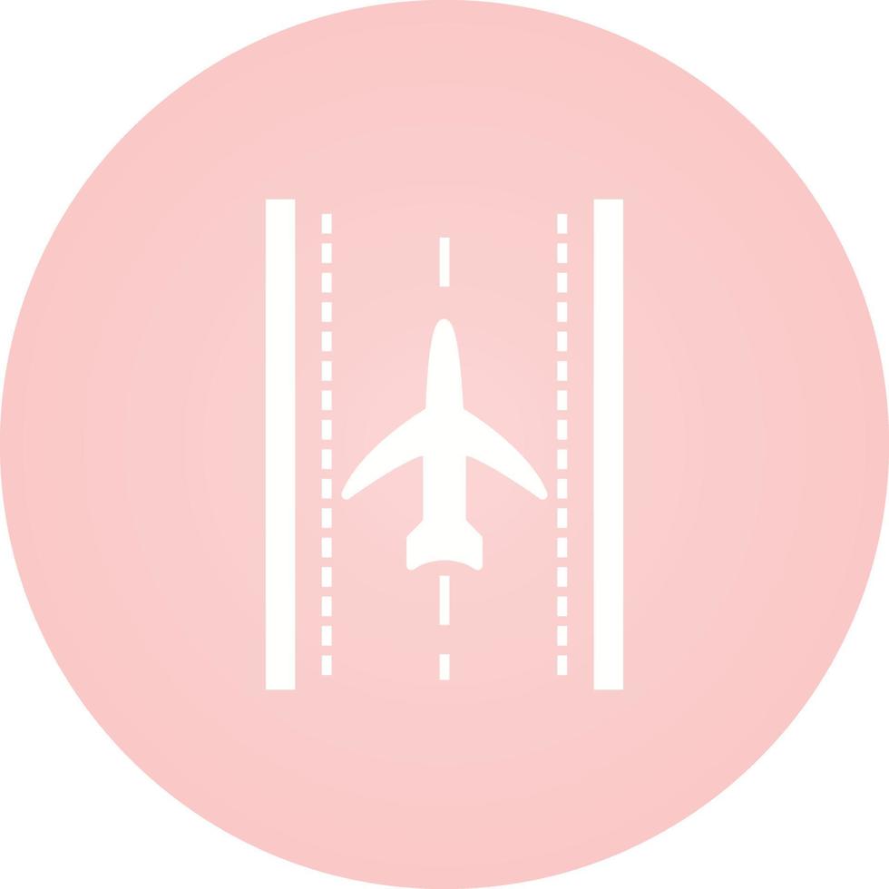 Plane on Runway Vector Icon