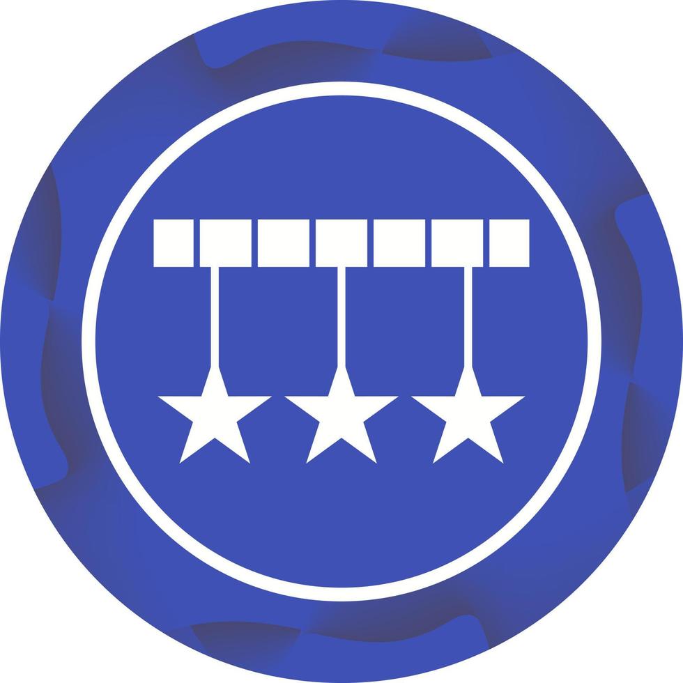 Beautiful Three Stars Glyph Vector Icon