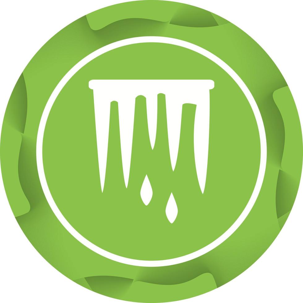 Beautiful Icicle Glyph Vector Icon