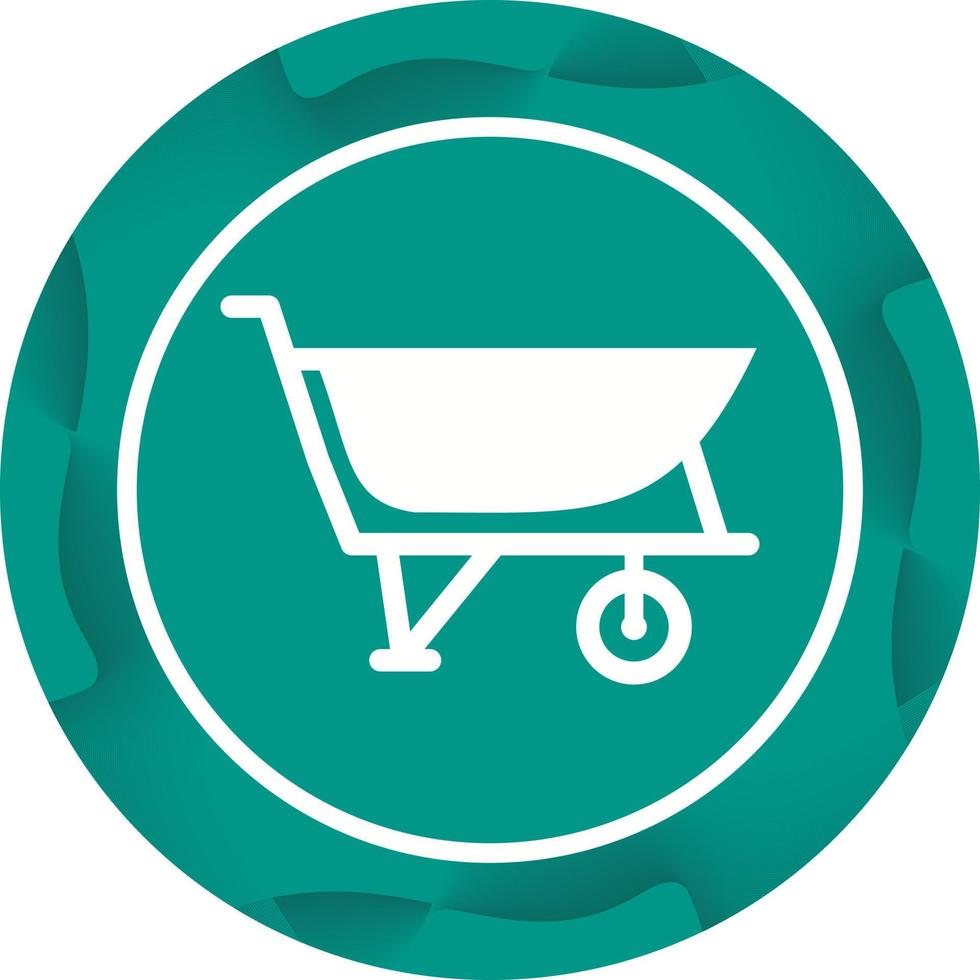 Beautiful Construction Trolley Glyph Vector Icon