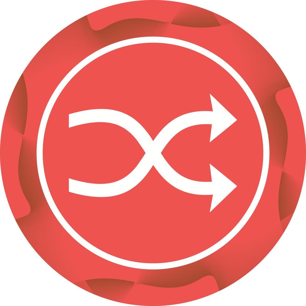 Beautiful Shuffle Glyph Vector Icon