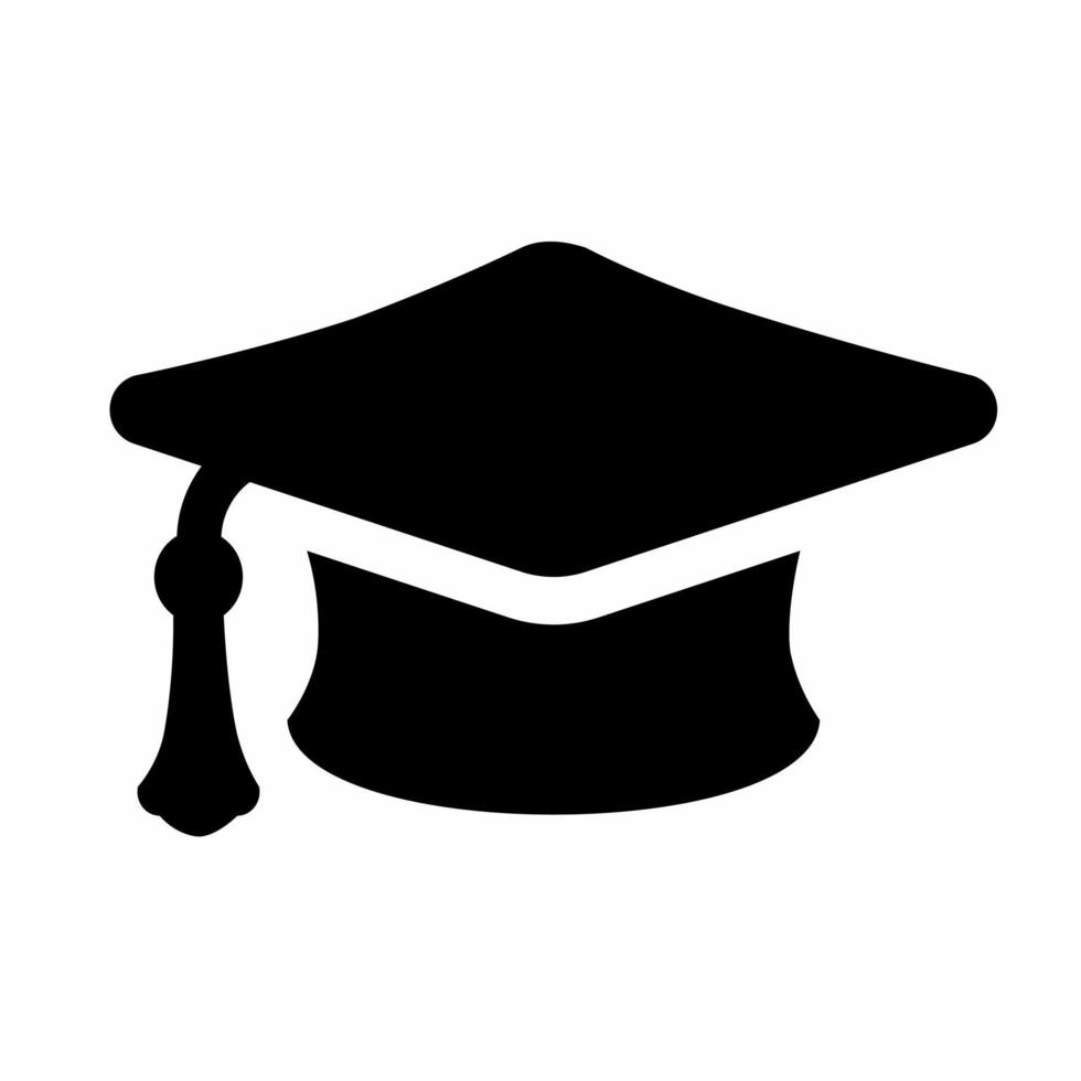 ilustración de vector de icono de gorra de graduación. vector de acciones