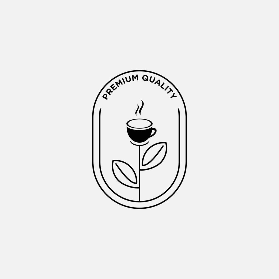 diseño de logotipo de cafetería vintage. sello, etiqueta, inspiración de plantilla de diseño de placa vector