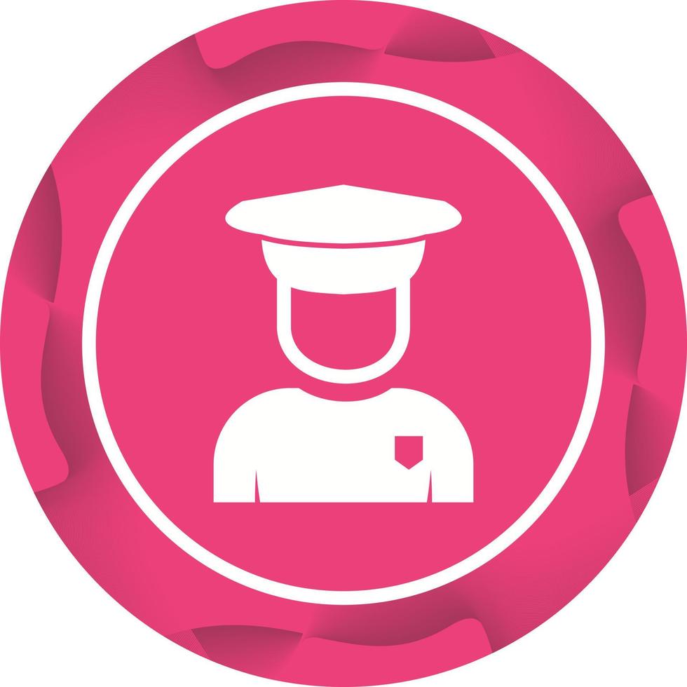 Beautiful Security Guard Glyph Vector Icon