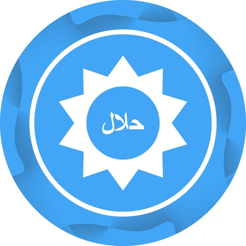 Beautiful Halal Tag Glyph Vector Icon