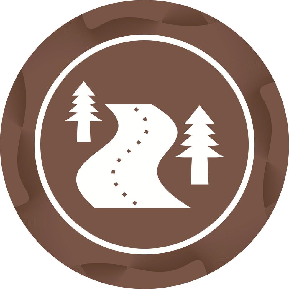 Beautiful Road Glyph Vector Icon