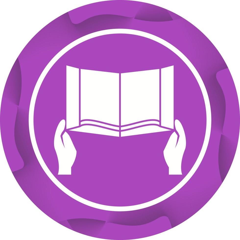 Beautiful Reading Book Glyph Vector Icon