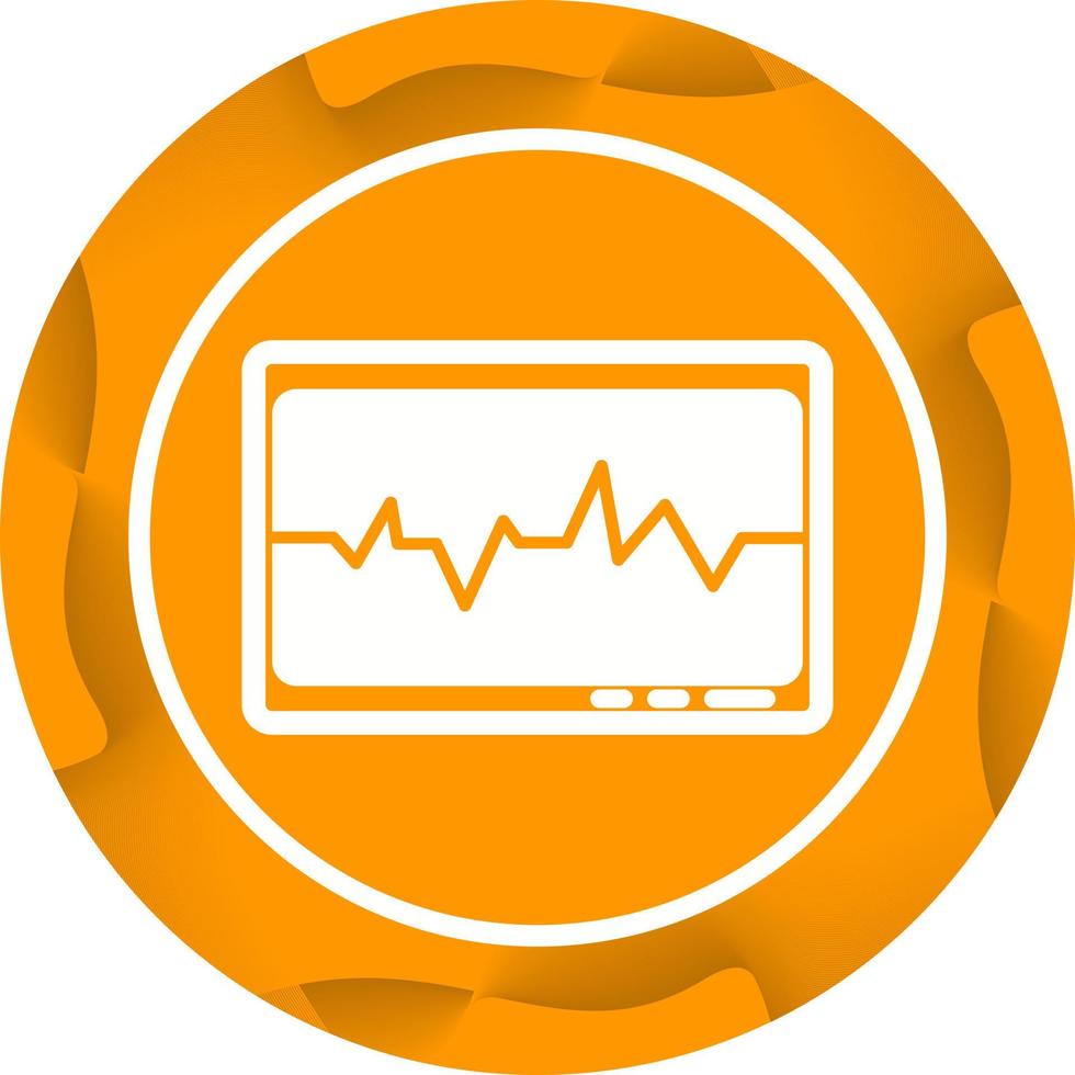 hermoso icono de glifo de vector de ecg