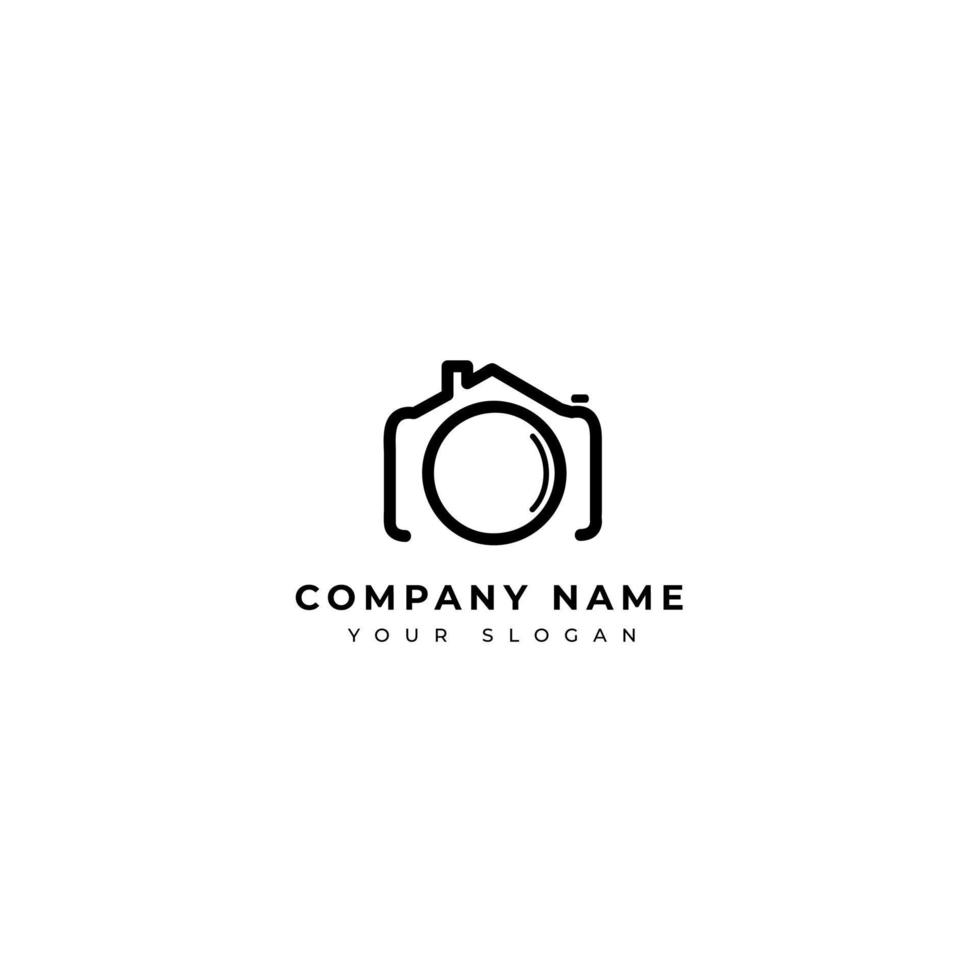 logotipo de fotografía inmobiliaria vector