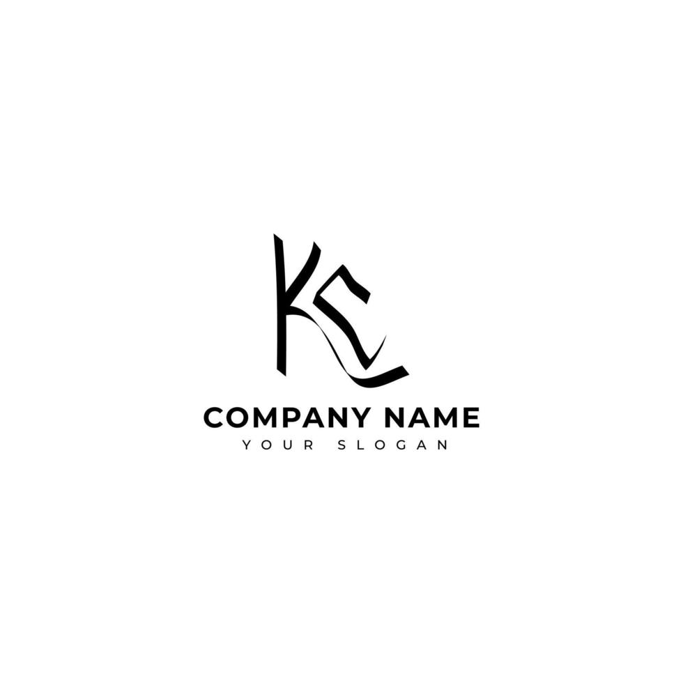 Kc Initial signature logo vector design