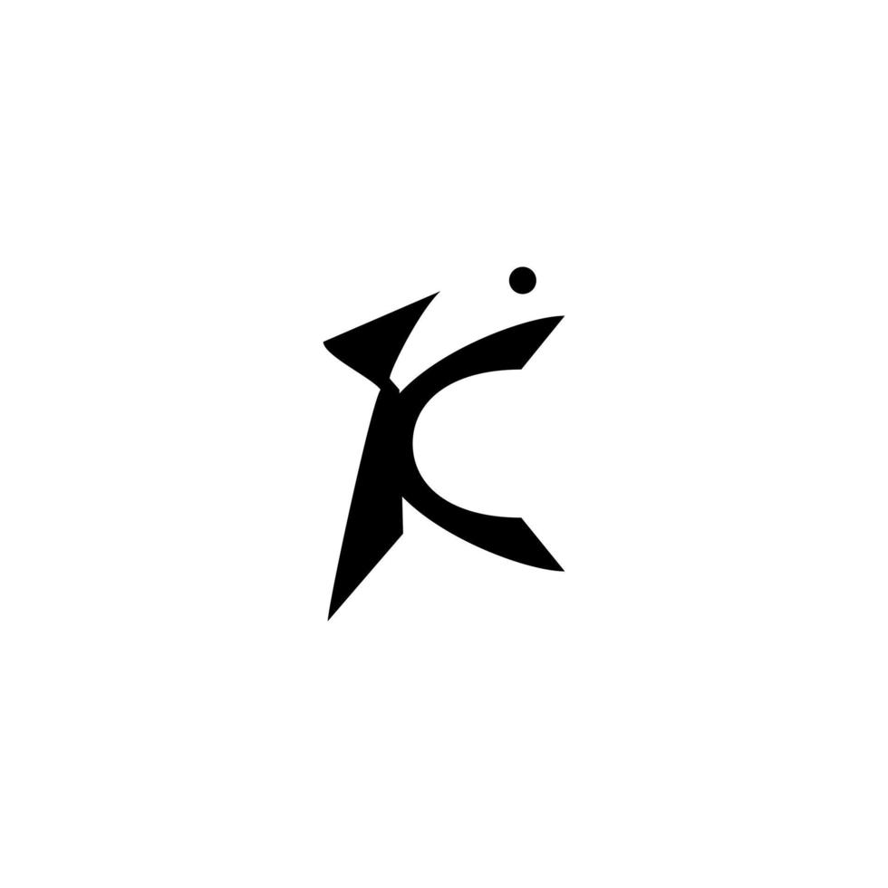 plantilla de diseño de vector de logotipo de letra k moderna