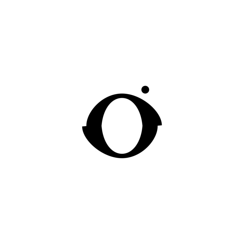 plantilla de diseño de vector de logotipo de letra o moderna