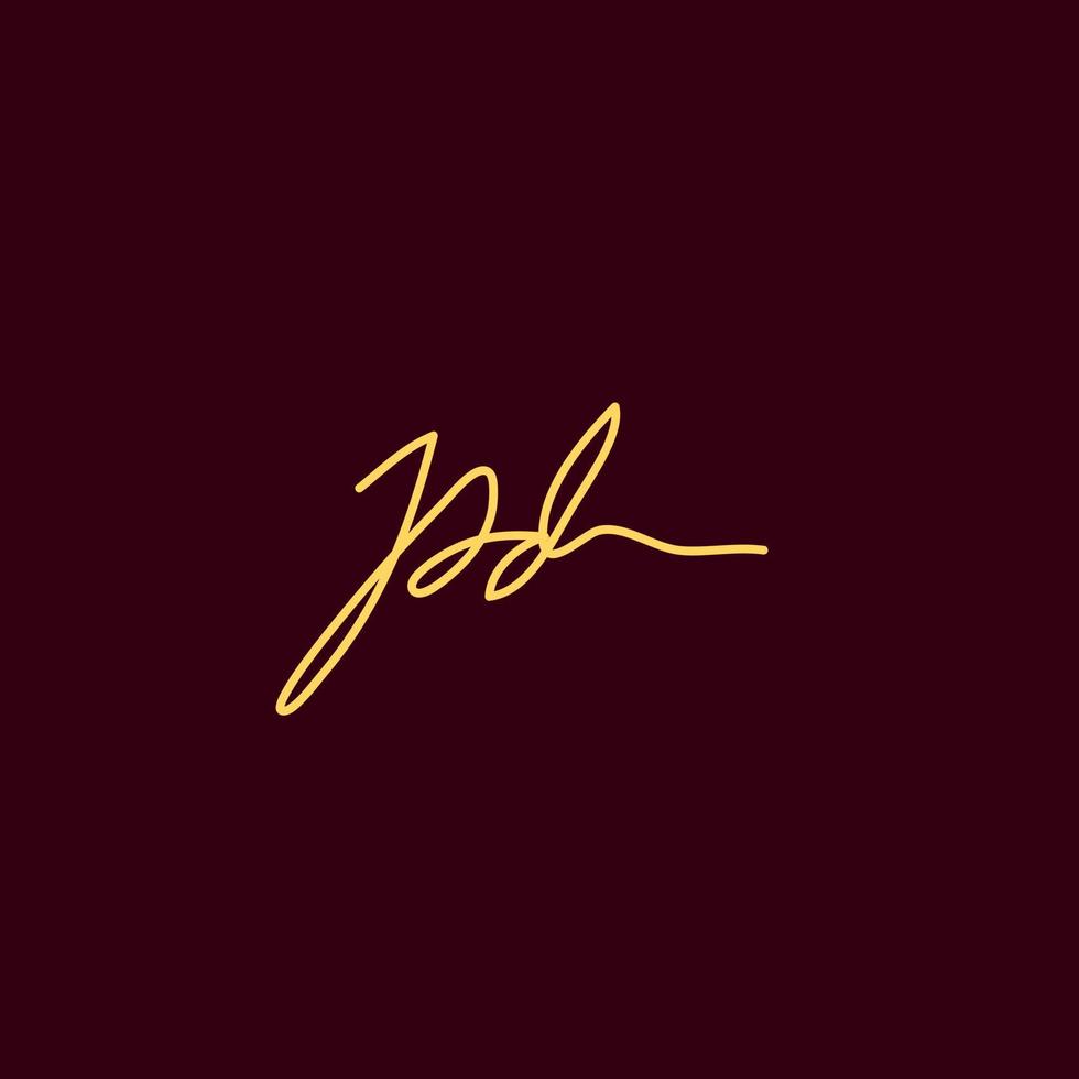 Pd Initial signature logo vector design