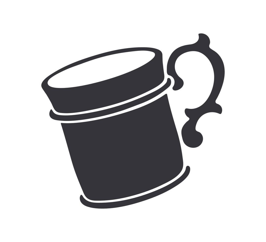 icono de silueta de taza vector